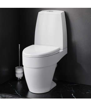 Унитаз-компакт с сиденьем микролифт, горизонтальний выпуск AM.PM Bliss L C538607SC