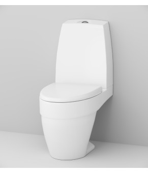 Унитаз-компакт с сиденьем микролифт, горизонтальний выпуск AM.PM Bliss L C538607SC