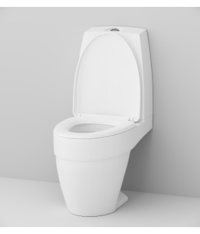 Унитаз-компакт с сиденьем микролифт, горизонтальний выпуск AM.PM Bliss L C538607SC