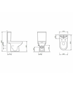 Унитаз-компакт с сиденьем микролифт AM.PM Spirit 2.0 C708607SC