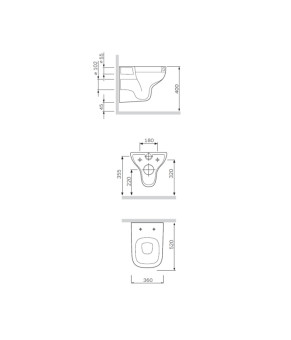 Унитаз подвесной безободковый FlashClean с сидением микролифт AM.PM Like C801700SC
