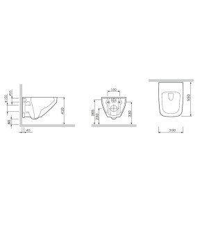 Унитаз подвесной безободковый FlashClean с сидением микролифт AM.PM Inspire 2.0 C50A1700SC