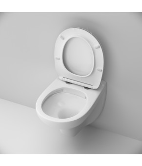 Унитаз подвесной безободковый FlashClean с сиденьем микролифт AM.PM Joy C851700SC
