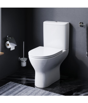 Унитаз-компакт безободковый FlashClean с сиденьем микролифт AM.PM Like C80A8700SC