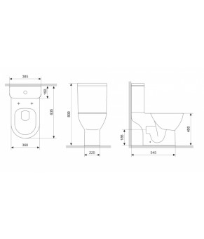 Унитаз-компакт безободковый FlashClean с сиденьем микролифт AM.PM Like C80A8700SC