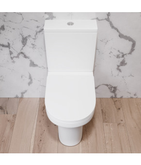Унитаз-компакт безободковый FlashClean, с сиденьем микролифт AM.PM Tender C45A8800SC