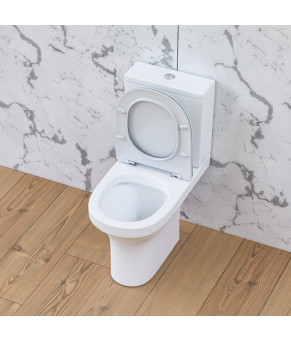 Унитаз-компакт безободковый FlashClean, с сиденьем микролифт AM.PM Tender C45A8800SC