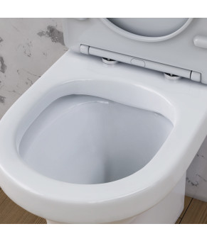 Унитаз-компакт безободковый FlashClean, с сиденьем микролифт AM.PM Tender C45A8800SC