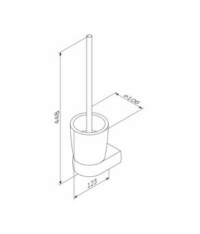 Стойка с туалетной щеткой, подвесная AM.PM Sensation A3033300