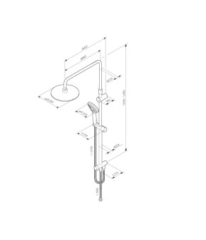 Душевая система ShowerSpot без смесителя AM.PM Gem F0790000