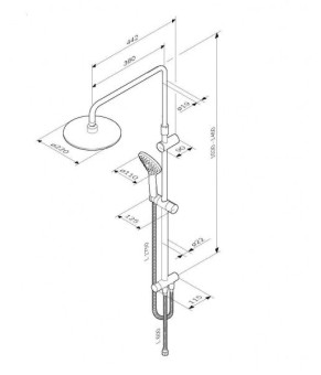 Душевая система ShowerSpot без смесителя AM.PM Gem F0790033