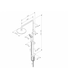 Душевая система ShowerSpot без смесителя AM.PM Gem F0790022