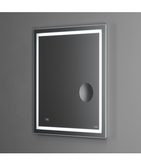 Универсальное зеркало с контурной Led-подсветкой, часами и косметическим зеркалом, 65 см AM.PM Gem M91AMOX0653WG38