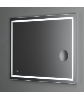 Универсальное зеркало с контурной Led-подсветкой, часами и косметическим зеркалом, 100 см AM.PM Gem M91AMOX1003WG38