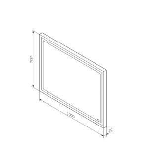 Зеркало с LED-подсветкой по периметру, 100 см AM.PM Gem M91AMOX1001WG38