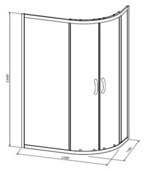 Душевой уголок Bliss Twin Slide 120х80, прозрачное стекло AM.PM Bliss L W56G-302U120MT