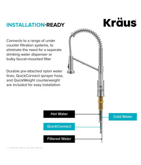 Змішувач кухонний на дві води Kraus KFF-1610MB