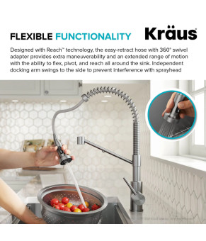 Змішувач кухонний на дві води Kraus KFF-1610MB