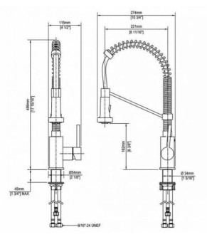 Кухонный смеситель 2в1 (на 2 воды) Kraus KFF-1610SFS