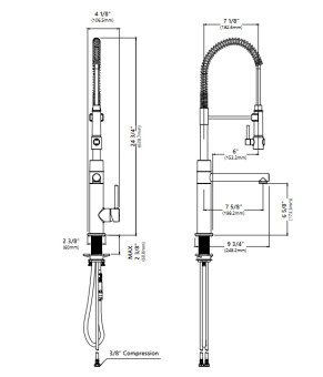 Кухонный смеситель Kraus KPF-1603BG