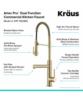 Кухонный смеситель Kraus KPF-1603BG