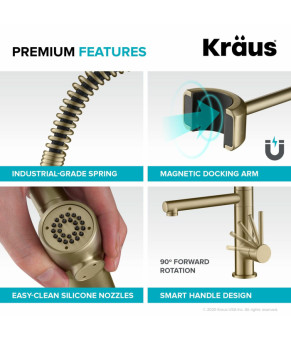 Кухонный смеситель Kraus KPF-1603SFACBMB