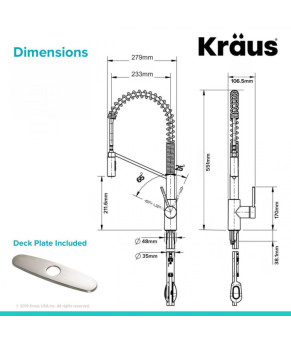 Кухонный смеситель Kraus KPF-1610SFACB