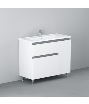 Тумба з раковиною підлогова права 100 см AM.PM X-Joy M85-FSR10036-WC10036WG38