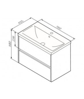 Тумба 75 подвес AM.PM Gem S M91-FHX0752-WC0752WF38