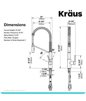 Кухонный смеситель Kraus KPF-2631MB