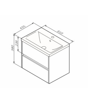 Тумба 60 подвес AM.PM Gem S M91-FHX0602-WC0602BF38
