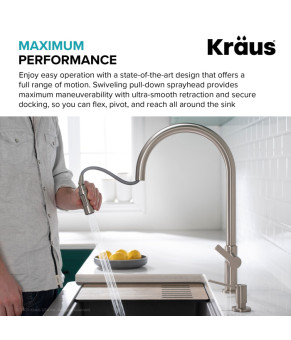 Кухонный смеситель Kraus KPF-2821SFACB