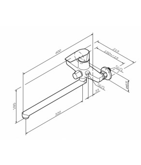 Комплект смесителей для ванной комнаты AM.PM Gem F90E02100/F90E90000/F0190000