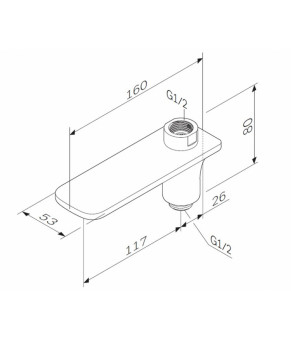 Излив поворотный на ванну AM.PM F50A70900
