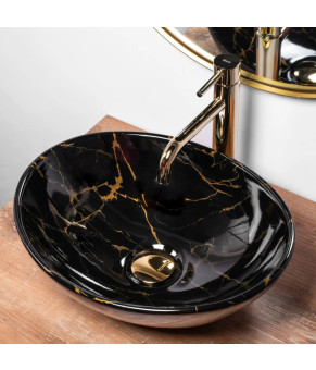 Раковина Rea Sofia Black Marble Shiny REA-U5611