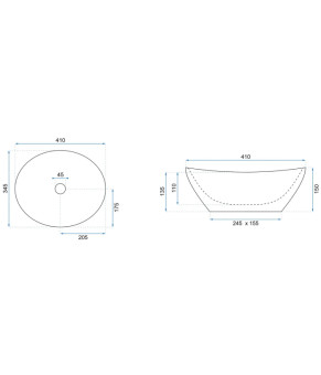 Раковина Rea Sofia Black Marble Shiny REA-U5611