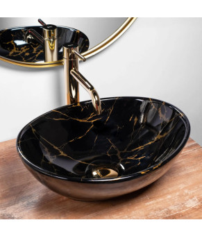 Раковина Rea Sofia Black Marble Shiny REA-U5611