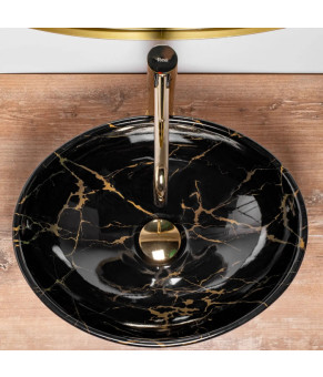 Раковина Rea Sofia Black Marble Shiny REA-U5611