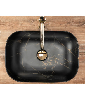 Раковина Rea Belinda black marble matt REA-U8908