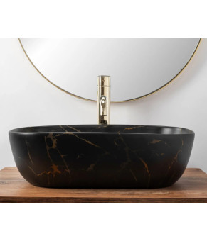 Раковина Rea Belinda black marble matt REA-U8908