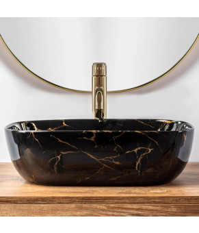 Раковина Rea Belinda black marble shiny REA-U8907