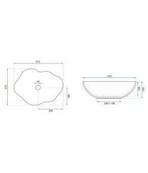Раковина Rea Pearl granit REA-U0857