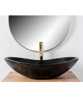 Раковина Rea Royal 60 marble black matt REA-U7478