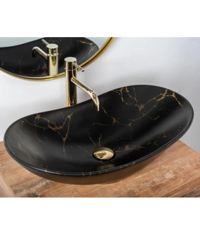 Раковина Rea Royal 60 marble black matt REA-U7478