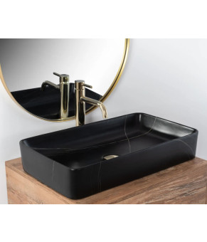 Раковина Rea Denis black stone matt REA-U6510