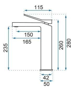Смеситель Rea Duet L.Gold REA-B4415