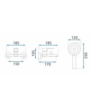 Смеситель Rea Bloom white/chrome REA-B9918