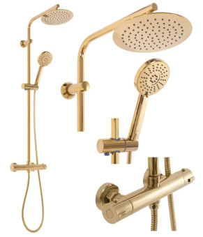 Душевая система Rea Bliss gold REA-P8806
