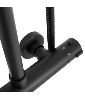 Душевая система Rea Bliss black REA-P8804