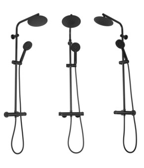 Душевая система Rea Bliss black REA-P8804